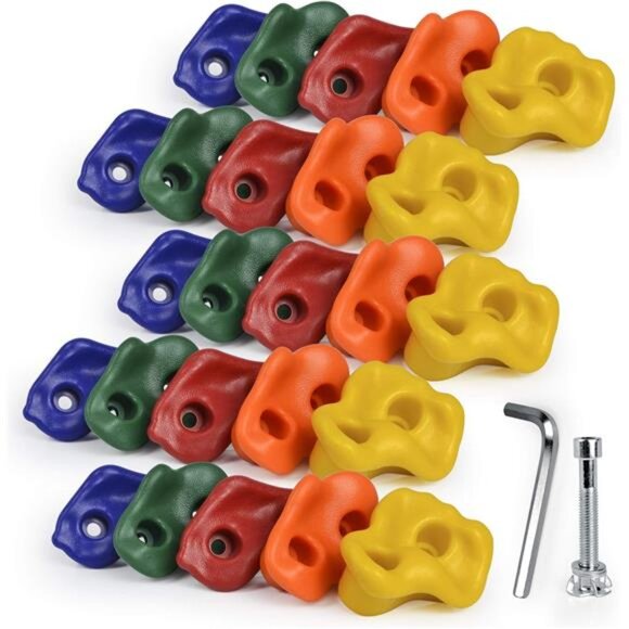 Sets of 25 Multi-Colored Kids&Adults Large Rock Climbing Holds Climbing Rocks - Picture 1 of 8